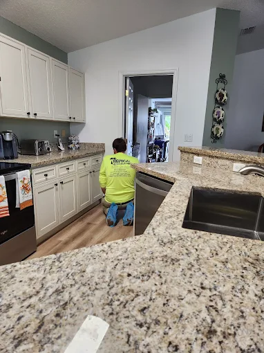 After: Fully restored kitchen in a Boca Raton Florida home