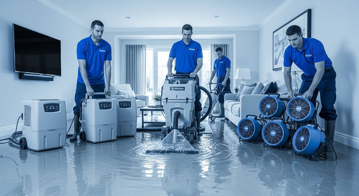 Emergency water damage restoration and water extraction in South Florida